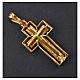Crucifix argent doré avec bordure s3