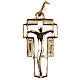 Pendant crucifix in gold-plated silver, modern s1