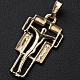 Pendant crucifix in gold-plated silver, modern s2