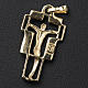 Pendant crucifix in gold-plated silver, modern s3