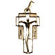 Crucifix moderne pendentif argent doré s1