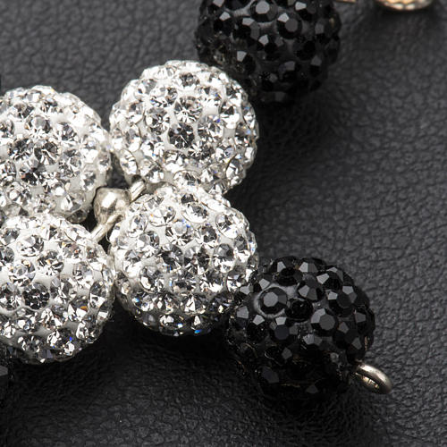 Kreuz mit strass Perlen 5x4 cm 3