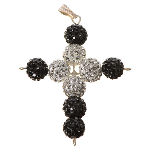 Croix avec perles strass 5x4 cm 4