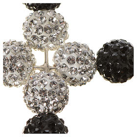 Pingentes, Cruzes, Broches, Correntes: Cruz com contas Swarovski 5x4 cm