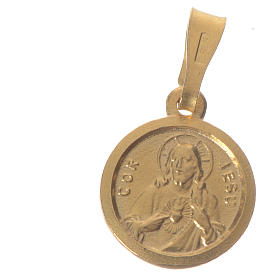 Scapular Medal in gold-plated silver diam 1 cm