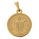 Scapular Medal in gold-plated silver diam 2 cm s3