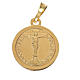 Scapular Medal in gold-plated silver diam 2 cm s2
