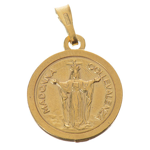 Scapular Medal in gold-plated silver diam 2 cm 1