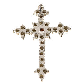Kreuz Silber 925 und Strass 3,5 x 4,5 cm