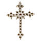 Croix argent 925 et strass 3,5x4,5 cm s2