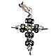 Pendant cross in silver and strass 2x3 cm s1