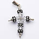 Pendant cross in silver and strass 2,5x3,5 cm s1