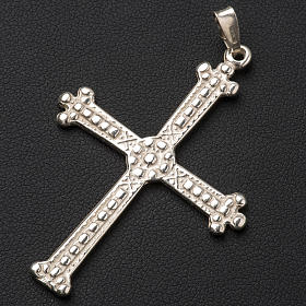 Krzyżyk ze srebra trójlistne końce 5x3.5 cm