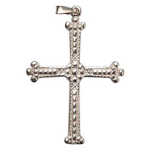 Pendant cross in silver, budded, 5x3,5 cm 1