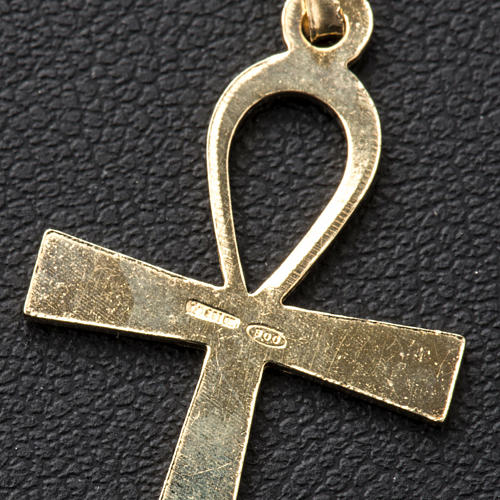 Krzyż życia srebro 925 złocony 3