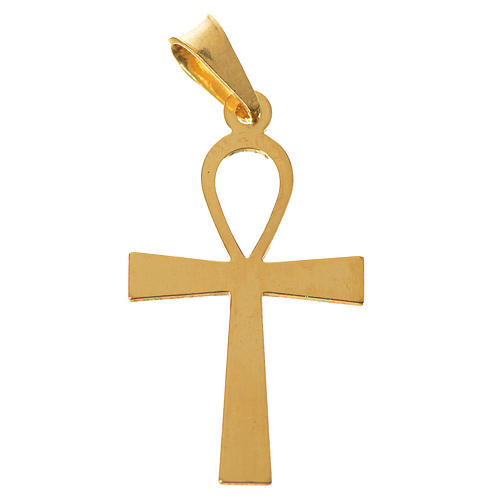 Pendant Key of life in gold-plated silver 1