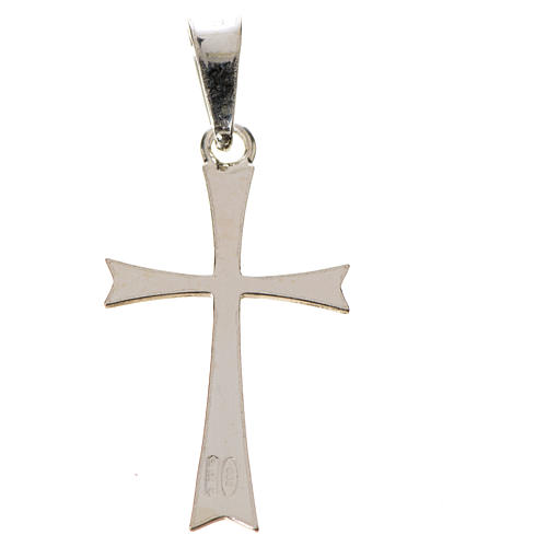 Pendant cross in 925 silver, pointed 4