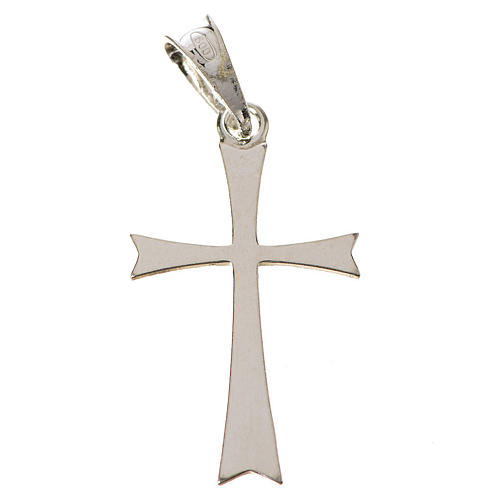 Pendant cross in 925 silver, pointed 1
