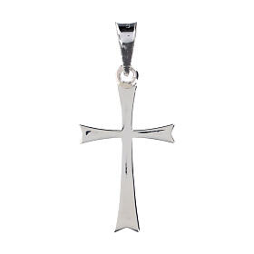 Pendant cross in 925 silver, pointed