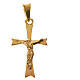 Pingente crucifixo prata 925 dourada s1