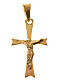 Pendant crucifix in gold-plated silver, pointed s4