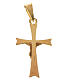 Pendant crucifix in gold-plated silver, pointed s5