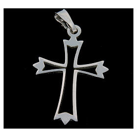 Pendant cross in 925 silver, outline