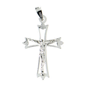 Pendant crucifix in 925 silver, outline