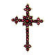 Crucifix pendentif avec grenat coupe brillant s1
