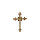 Crucifix pendentif avec grenat coupe brillant s4