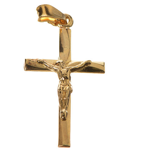 Pendentif croix argent 925 doré 3x2 4