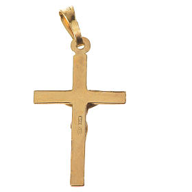 Pingente crucifixo 3x2 cm prata dourada