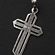 Pendant cross in 925 silver worked in the central part s3