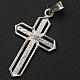 Pendant cross in 925 silver worked in the central part s2