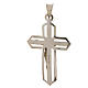 Pendant crucifix in 925 silver 2x3 cm, gold-plated s5
