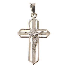 Pingente crucifixo dourado prata 925