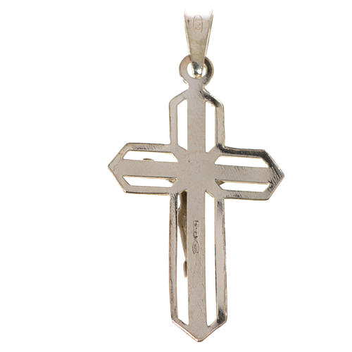 Pingente crucifixo dourado prata 925 5