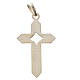 Pendant cross in 925 silver 2x3 cm, herringbone pattern s5