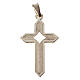 Pendentif croix argent rayée s1