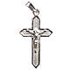Pendant crucifix in 925 silver 2x3 cm, herringbone pattern s1