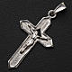 Pendant crucifix in 925 silver 2x3 cm, herringbone pattern s2