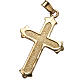 Pendant cross in gold-plated 925 silver 2x3 cm, dotted pattern s1