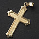 Pendant cross in gold-plated 925 silver 2x3 cm, dotted pattern s2