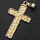 Pendant cross in gold-plated 925 silver, squares pattern s2