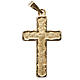 Pendant cross in gold-plated 925 silver, squares pattern s1