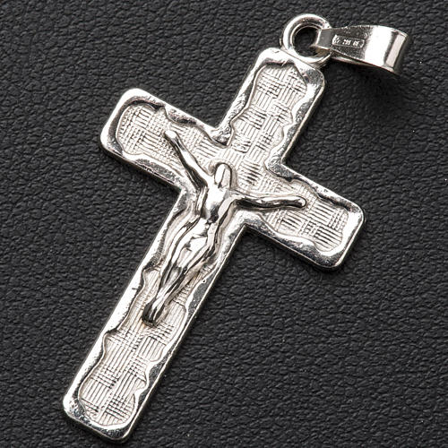 Croix tressée argent 925 2