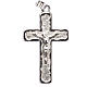 Pendant crucifix in 925 silver, squares pattern s1