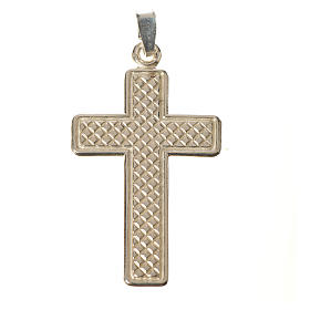 Croce Argento 925 quadrettata