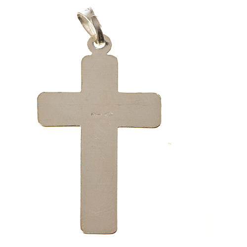 Cruz prata 925 quadriculada 2