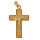 Pendant crucifix in gold-plated 925 silver, squares s4